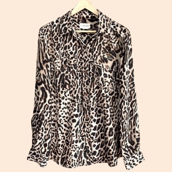 RALPH LAUREN Denim & Supply Leopard Print Top - Picture 1 of 10